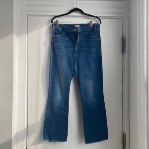 Mother Hustler Ankle Fray Jeans